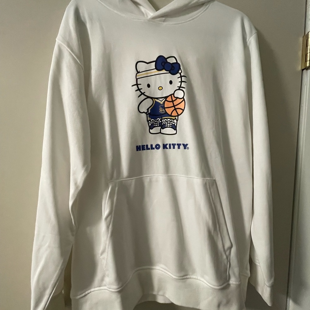 Golden State Warriors Hello Kitty White Hoodie XL NWT
